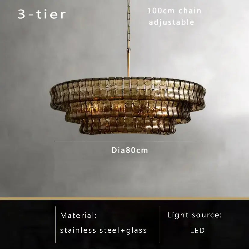 Modern gold cascading crystal pendant lights dining room chandelier
