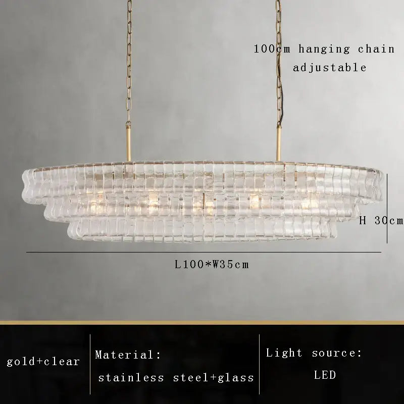 Modern gold cascading crystal pendant lights dining room chandelier
