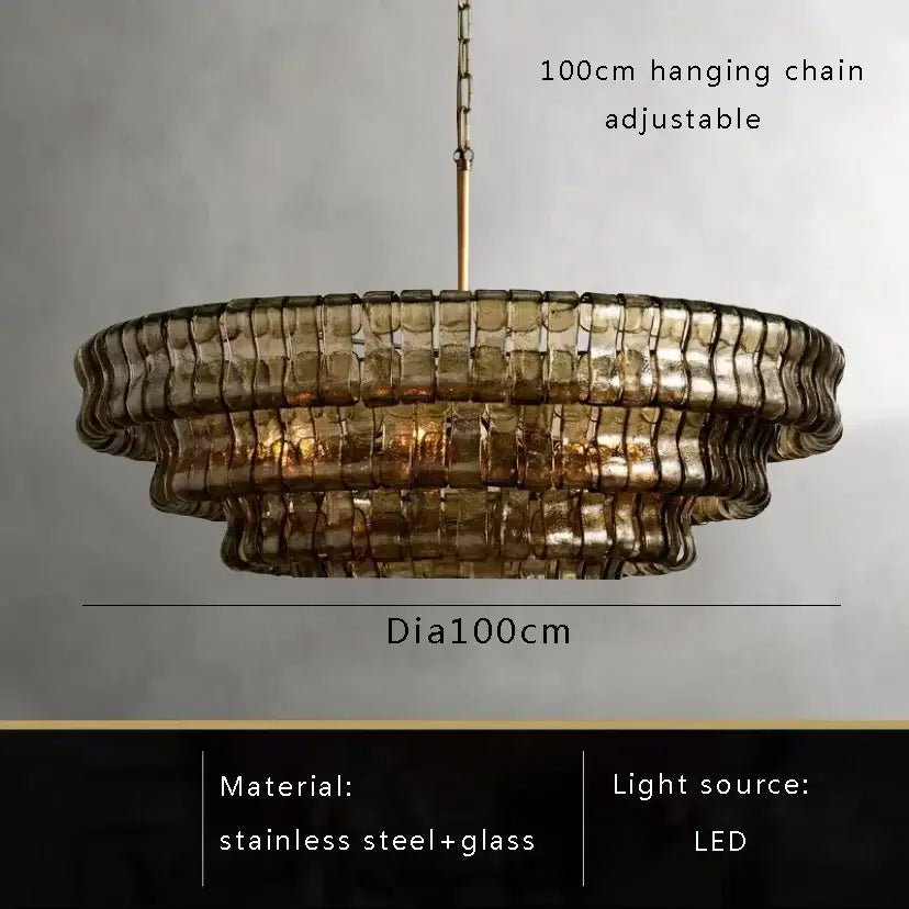 Modern gold cascading crystal pendant lights dining room chandelier