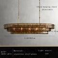 Modern gold cascading crystal pendant lights dining room chandelier