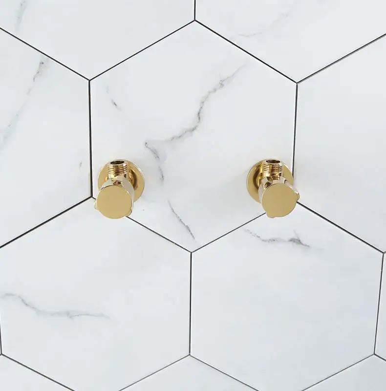 Modern gold & chrome brass triangle valve bathroom water control