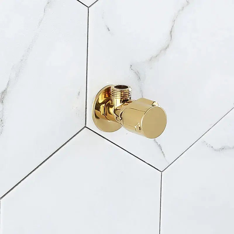 Modern gold & chrome brass triangle valve bathroom water control