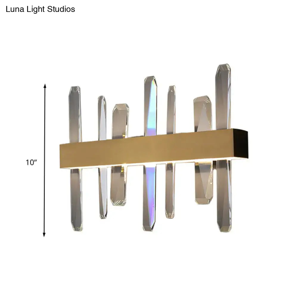Modern gold clear crystal bar wall sconce bedroom light