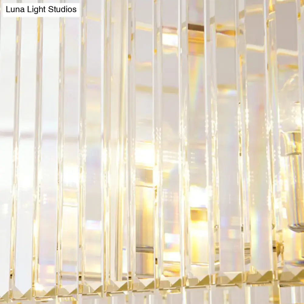 Modern gold clear crystal island chandelier dining room light