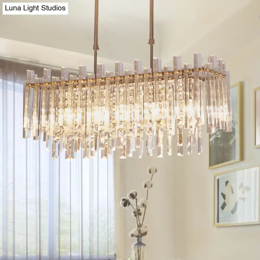 Modern gold crystal 5 light fixture dining room chandelier