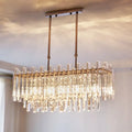 Modern gold crystal 5 light fixture dining room chandelier