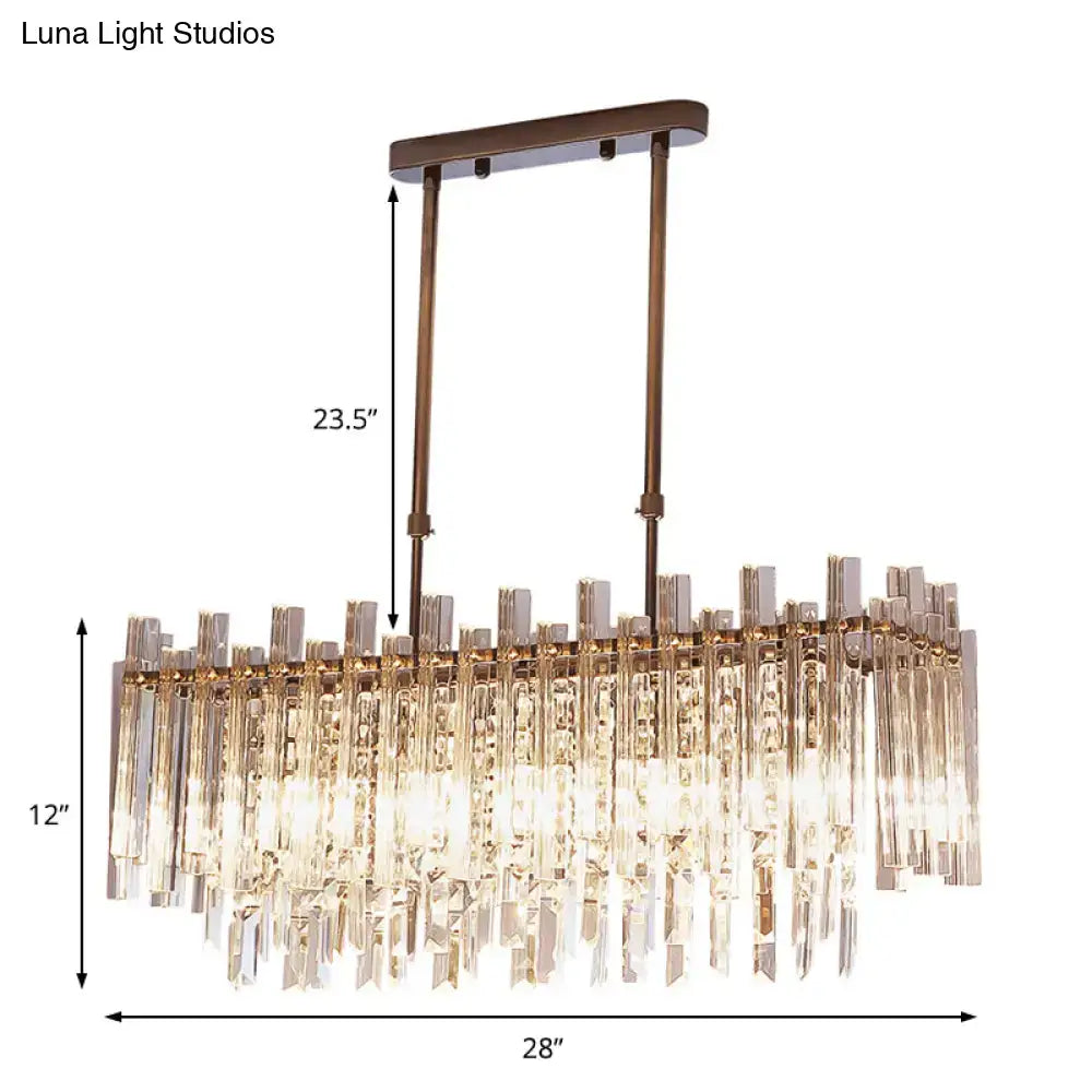 Modern gold crystal 5 light fixture dining room chandelier