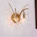 Modern gold crystal drop wall sconce living room branch light
