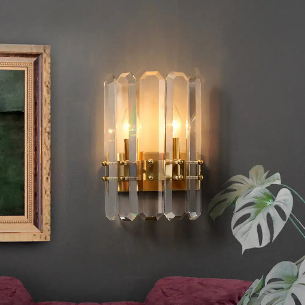 Modern gold crystal flush wall sconce hallway 110v-120v light
