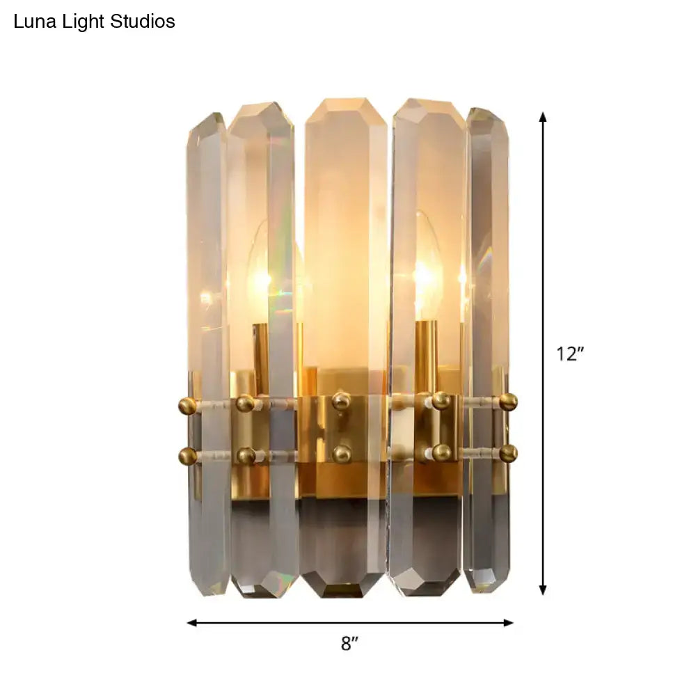 Modern gold crystal flush wall sconce hallway 110v-120v light
