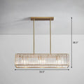 DecorBites modern style gold crystal light fixture with metal frame and vertical prisms for 110v-120v use