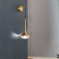 Modern gold crystal teardrop wall lamp bedroom led fixture