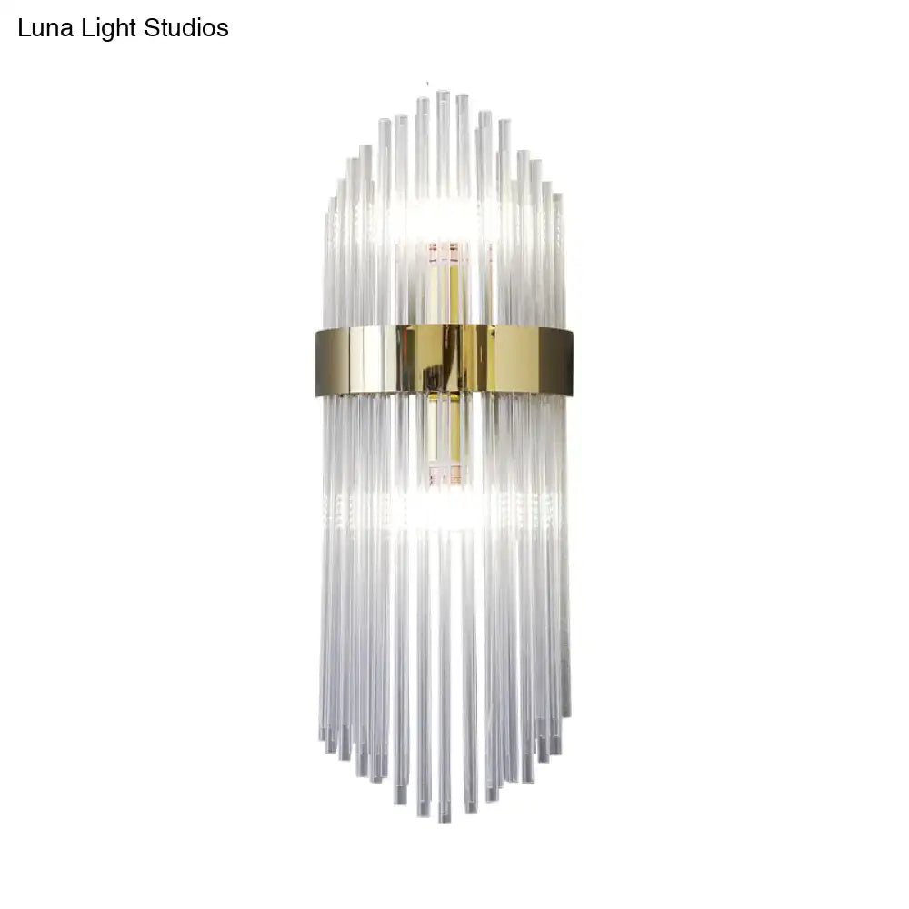 Modern gold crystal wall lamp living room glass sconce