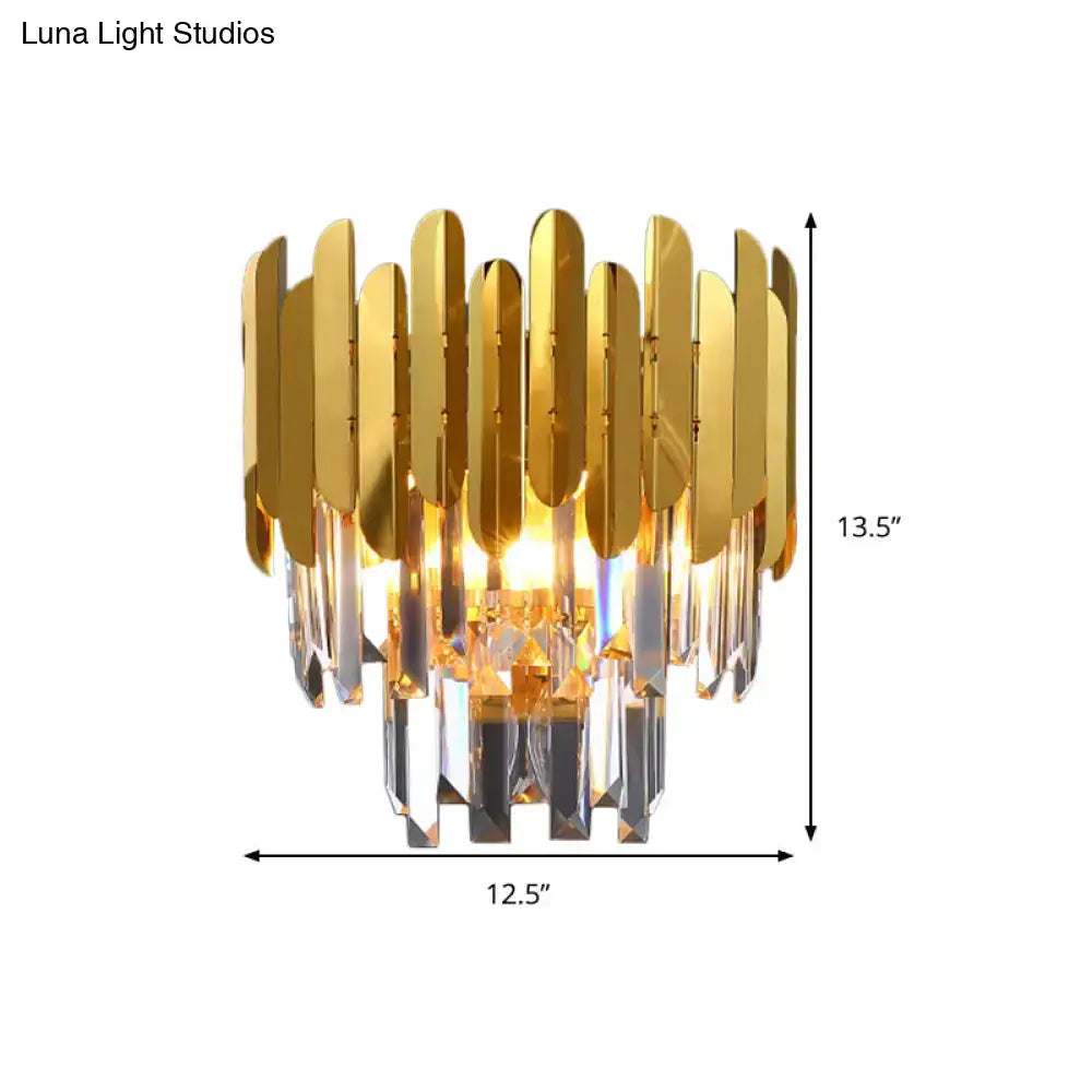 Modern gold crystal wall sconce corridor wall lamp