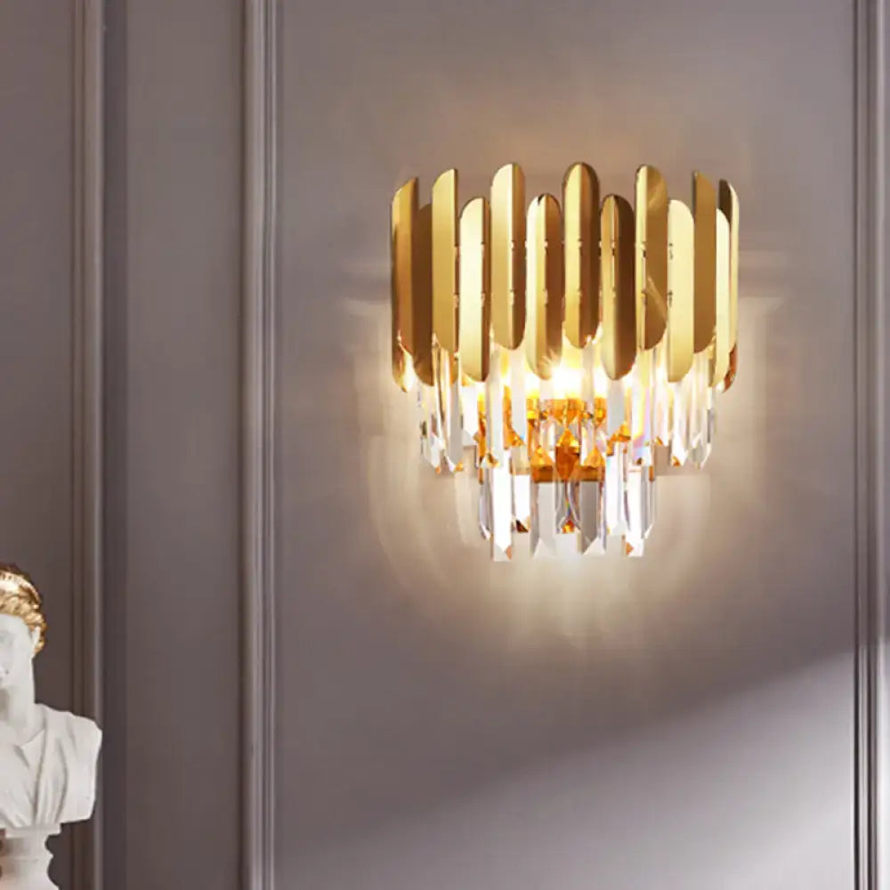 Modern gold crystal wall sconce corridor wall lamp