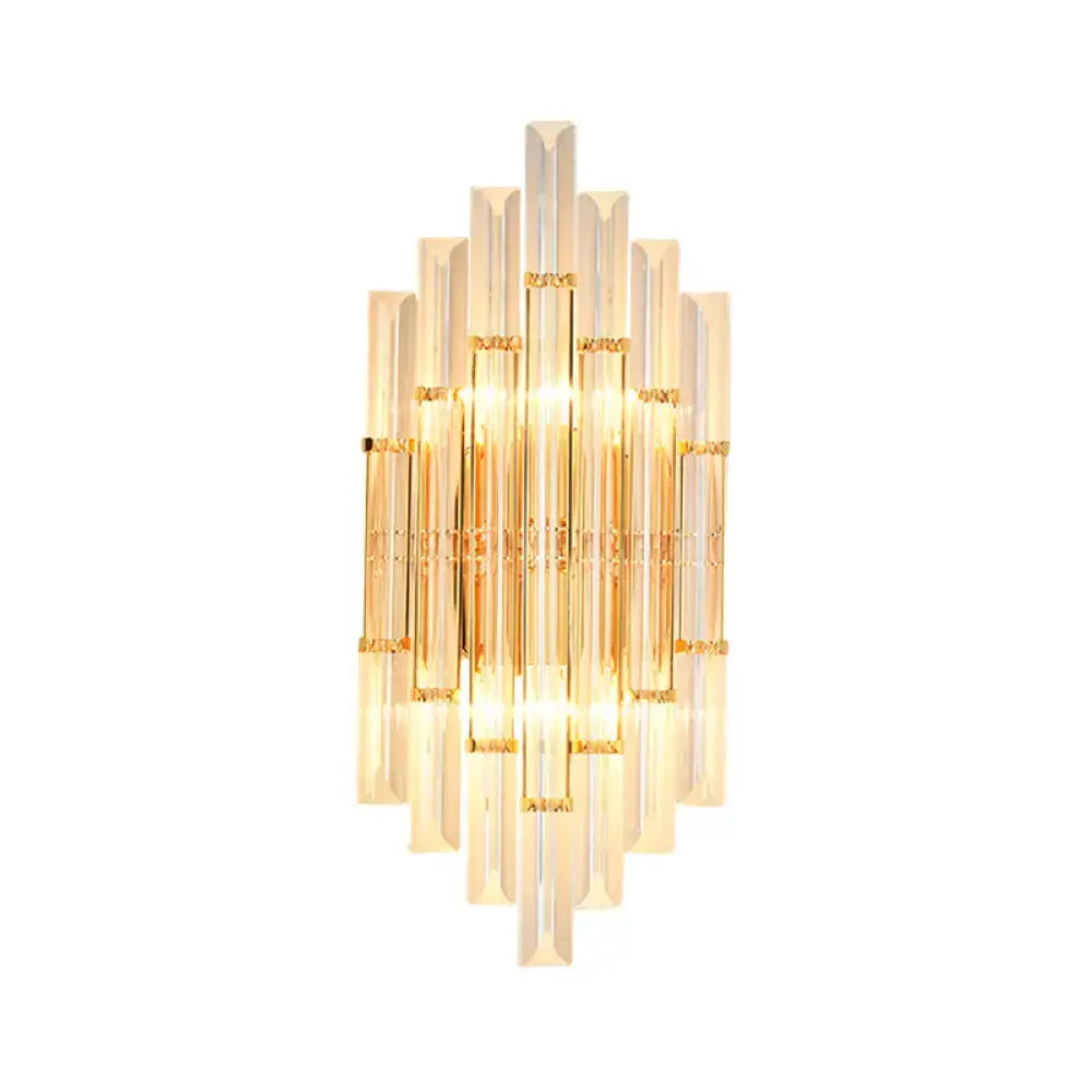 Modern gold crystal wall sconce – living room 110v-120v light