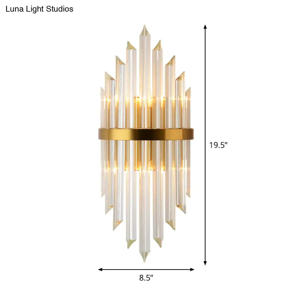 Modern gold crystal wall sconce – living room 110v-120v light