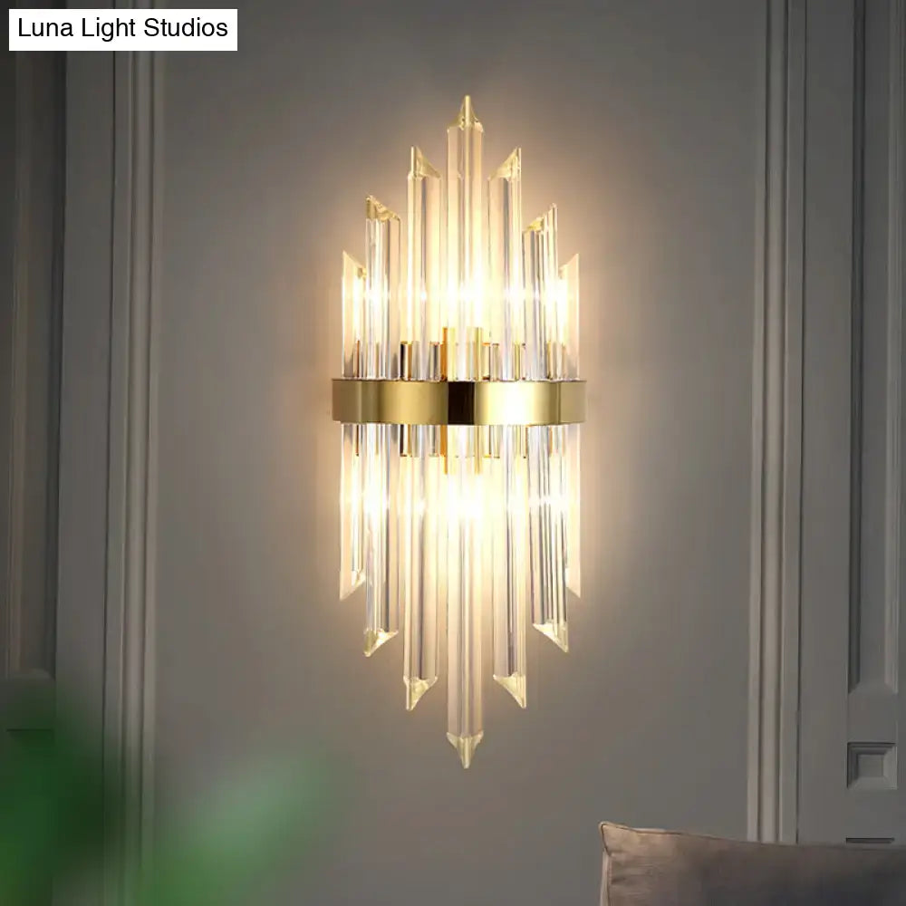 Modern gold crystal wall sconce – living room 110v-120v light