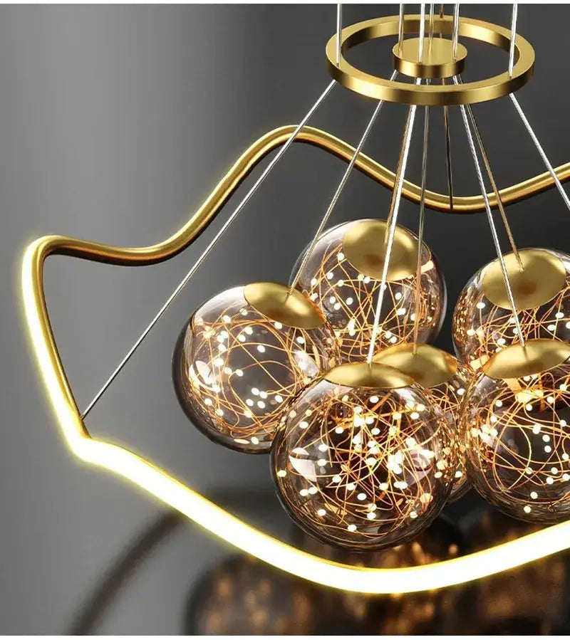 Modern gold decorbites bubble chandeliers – dining room led light