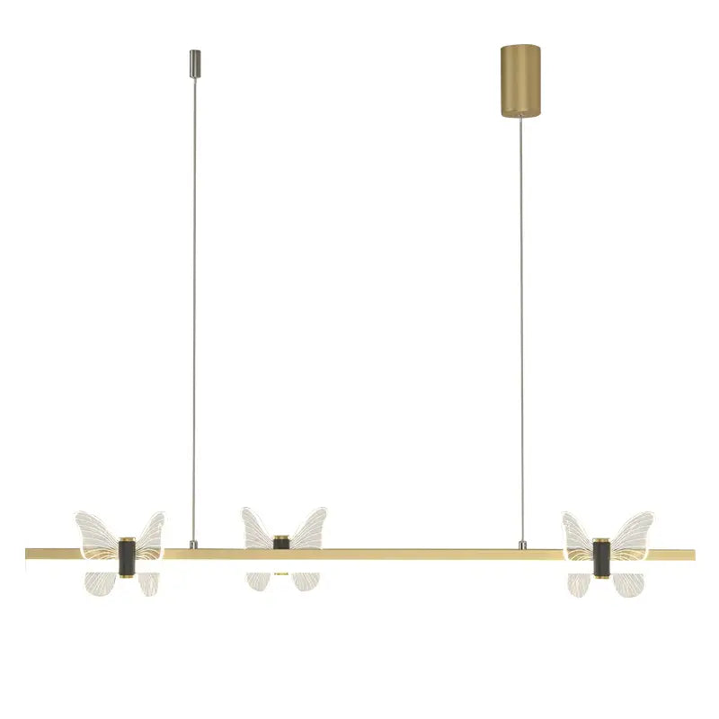 Modern gold decorbites butterfly flower chandelier dining room light