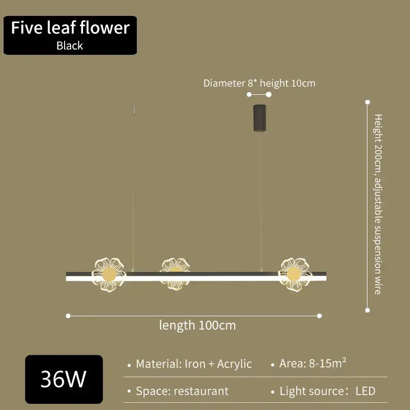 Modern gold decorbites butterfly flower chandelier dining room light