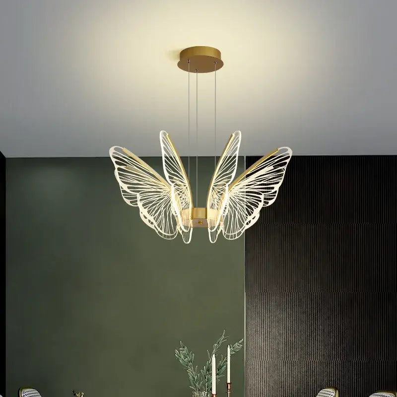 Modern gold decorbites butterfly pendant light dining room