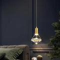 Modern gold finish crystal pendant light fixture kitchen island