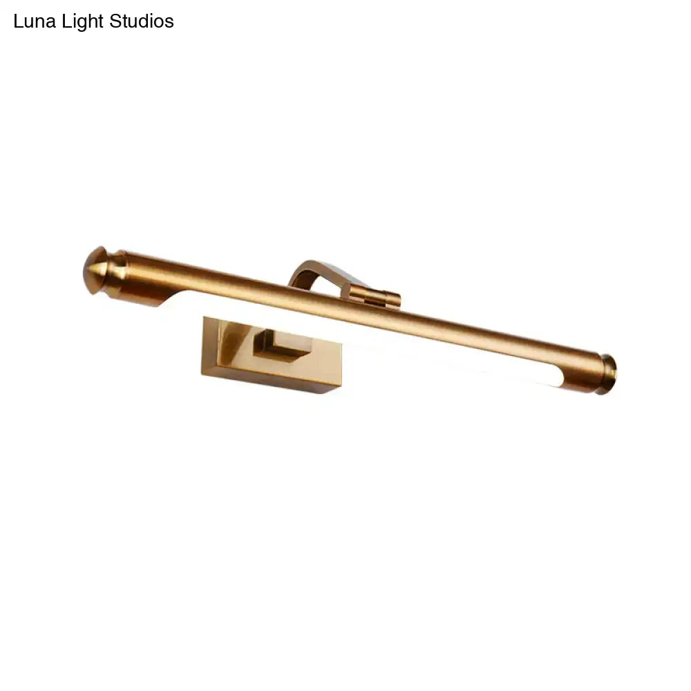 Modern gold finish tubed led vanity light kitchen wall sconce