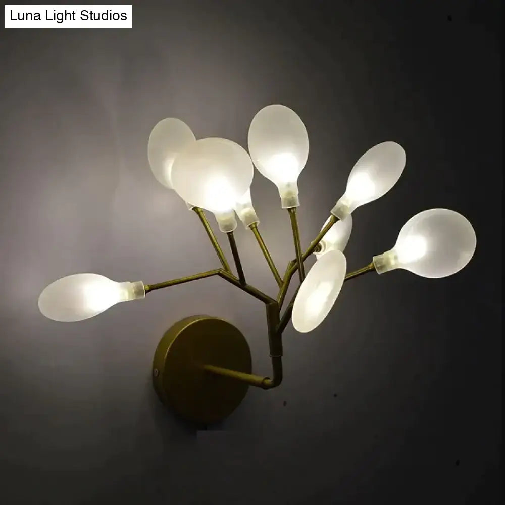 Modern gold firefly tree branch led wall light bedroom
