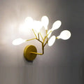 Modern gold firefly tree branch led wall light bedroom