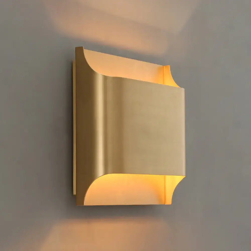 Modern gold geometric led wall sconce bedroom light with g9 bulb base