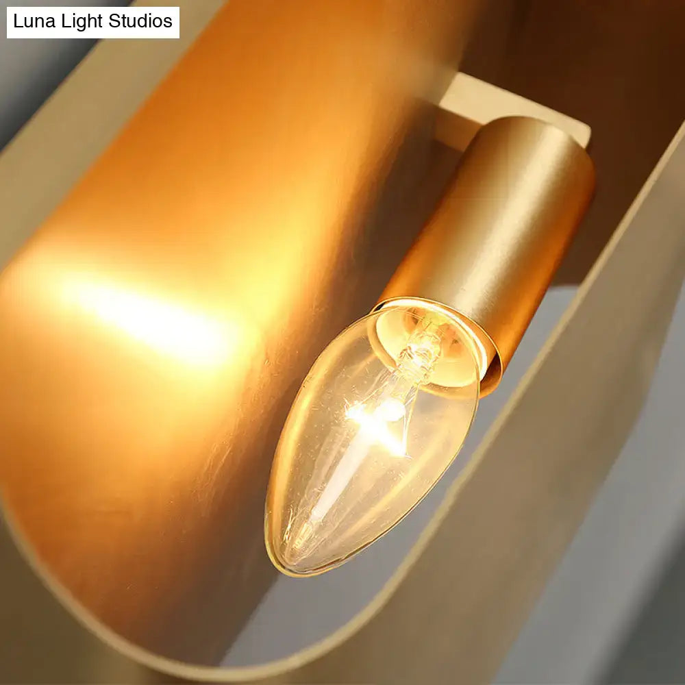 Modern gold geometric led wall sconce bedroom light with g9 bulb base