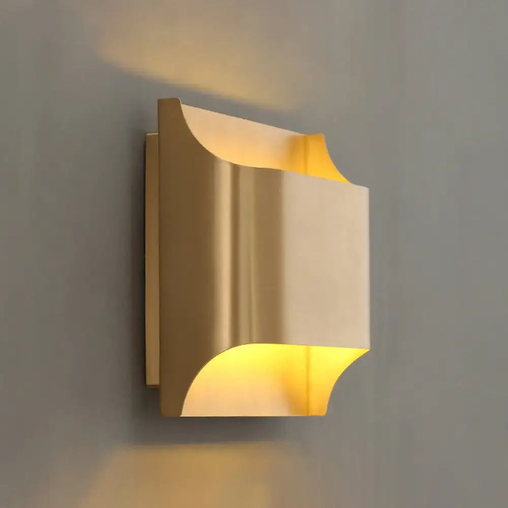 Modern gold geometric led wall sconce bedroom light with g9 bulb base