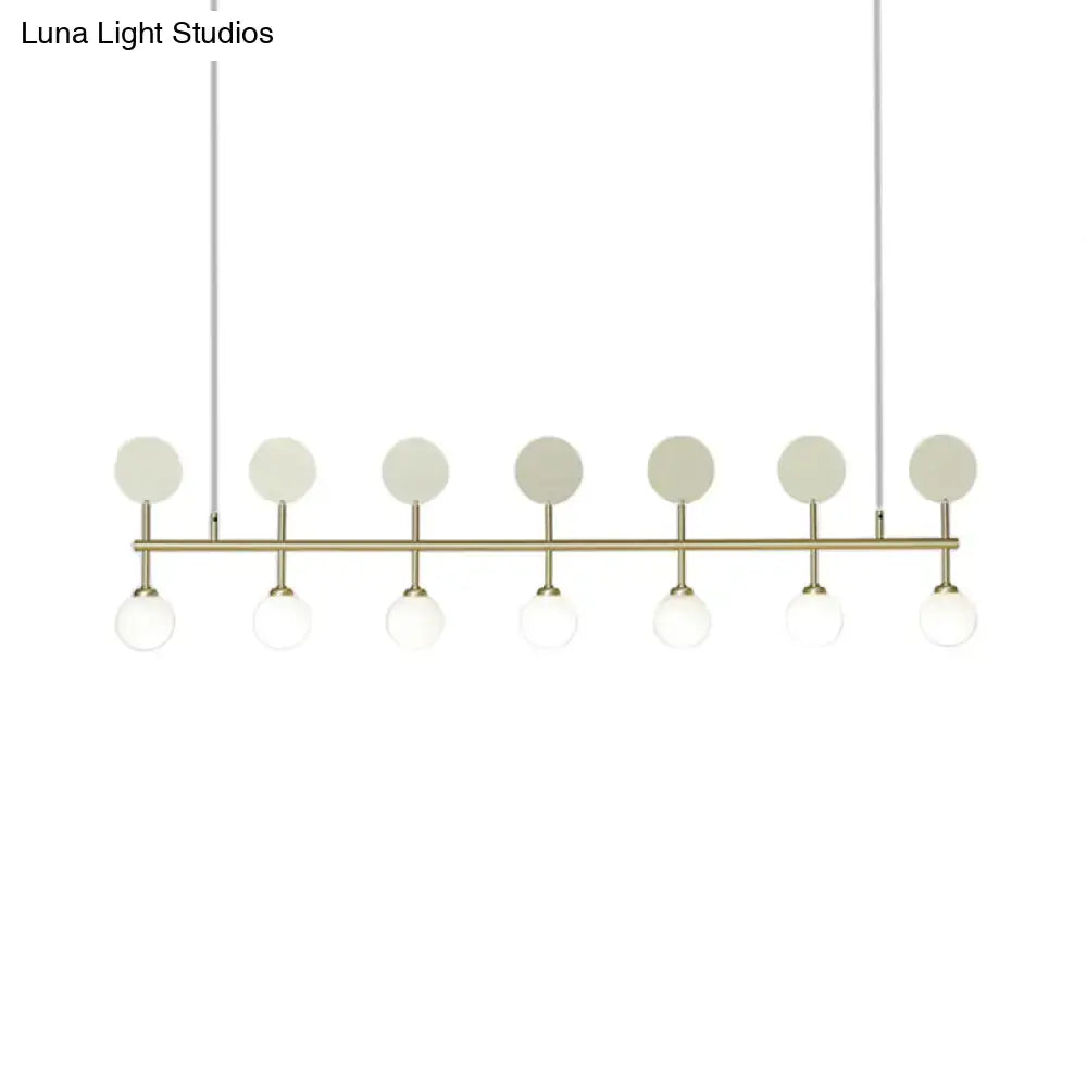 Modern gold glass ball island light – dining room pendant