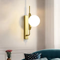 Modern gold globe wall sconce living room 110v-120v light