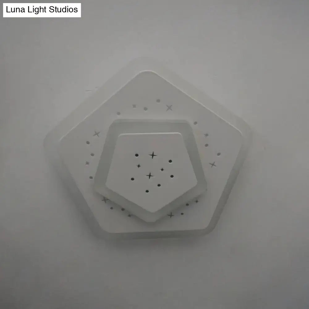 Modern gold heart pendant wall light bedroom starry black center