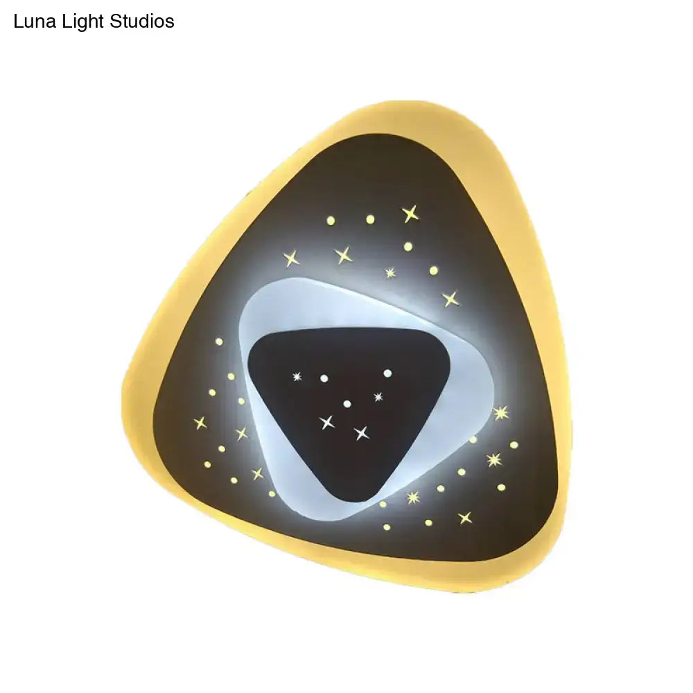 Modern gold heart pendant wall light bedroom starry black center