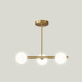 Modern gold island pendant lighting dining room glass globe shades