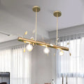 Modern gold leaf 3 light type pendant – kitchen 110v-120v glass bulbs