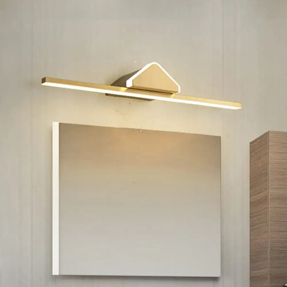 Modern gold led bar wall light bedroom metallic vanity bulb included