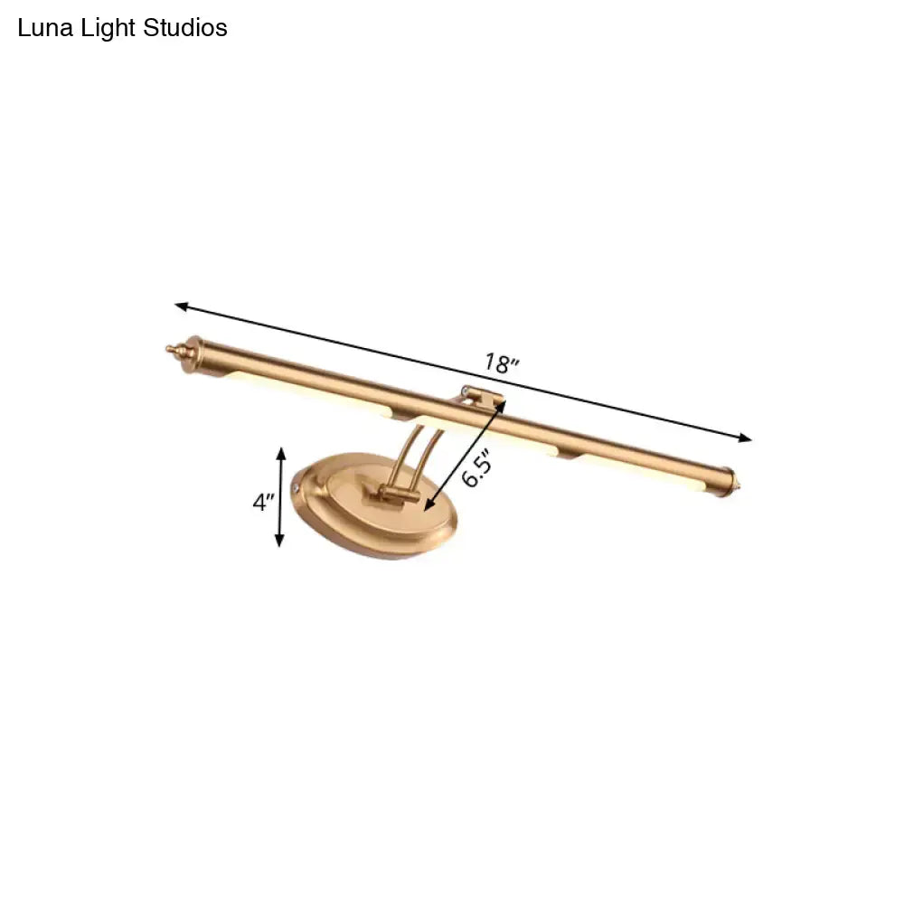 Modern gold led vanity light bathroom sconce with 29.5" fixture width