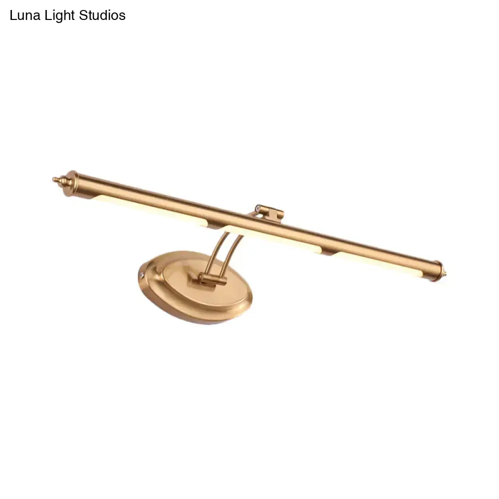 Modern gold led vanity light bathroom sconce with 29.5" fixture width