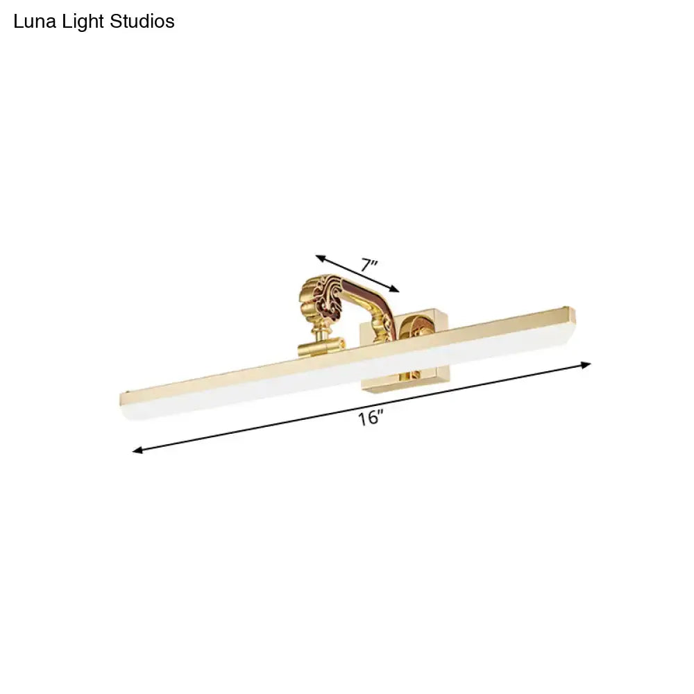Modern gold led vanity light bathroom wall mounted 110v-120v