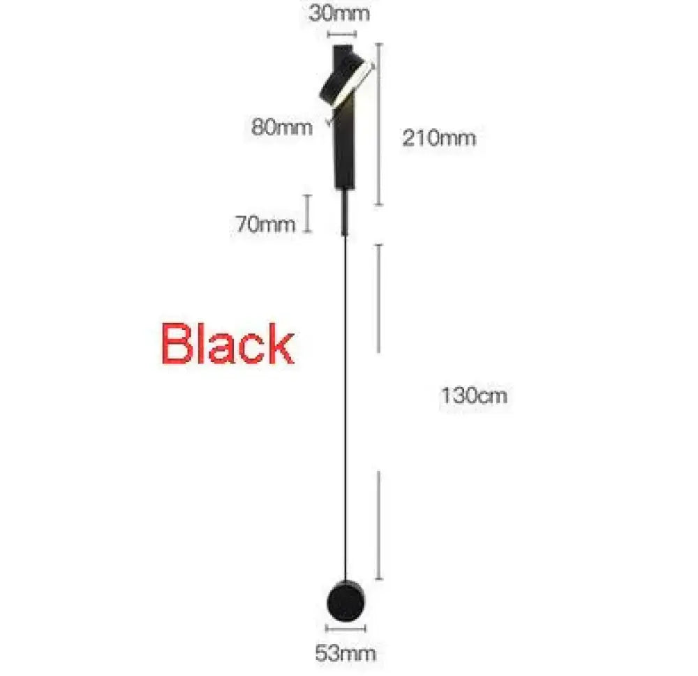 Modern gold led wall lamps for bedroom with rotating sconce light