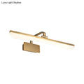 Modern gold led wall light bathroom warm white light