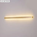 Modern gold linear wall light fixture – stairway ambient lamp