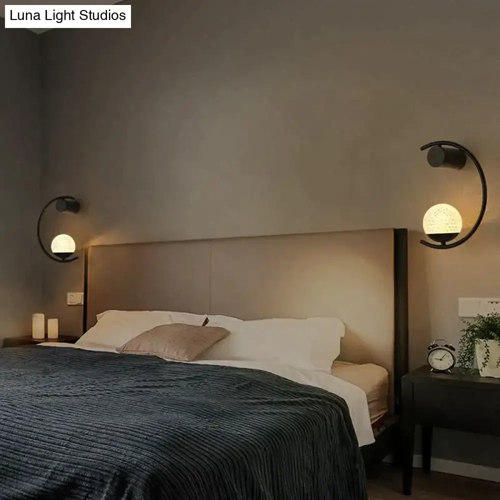 Modern gold luxury creative led bedside wall lamp bedroom sconce