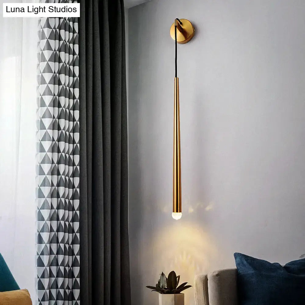 Modern gold metal shade led sconce living room 110v-120v light
