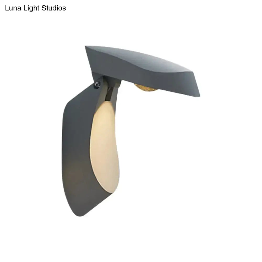 Modern gold metal wall light bedside fixture for bedroom