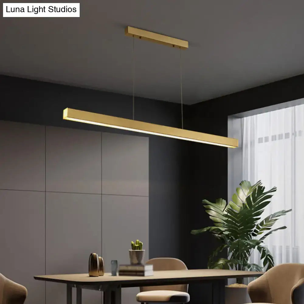 Modern gold minimalist led suspension lamp dining room light fixture